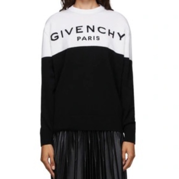Givenchy black two tone cashmere sweater size S - Picture 6 of 12